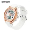 Montres-bracelets SANDA Marque Montre Numérique Femmes Sport Chronographe Calendrier Lady Quartz Montre-Bracelet 50m Étanche Femme Fille Horloge Électronique