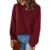 Europeisk och amerikansk stil Autumn/Winter New High Neck Loose Solid Color Pullover Tröja för kvinnor grossist