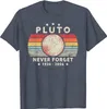 Mens Tshirts T Men Summer Tops TEE TEE TEE MANE Never Glöm Pluto Retro Style Funny Space Science T 230404