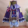 Disfraz de Cosplay de Anime Genshin Impact Qiqi, disfraz bonito de chica zombi, uniforme completo, peluca, ropa de fiesta de Halloween