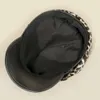 Cosplay imprimé léopard marine Pu béret chapeau décontracté mode Style dame homme rétro casquette à visière