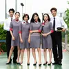 Korea Turkey Airlines Flight Attendant Uniform Full Sleeve 3/4 Sleeve Women's Work Dress Stewardess Professional Beautician Wear