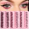 Falska ögonfransar 10Pair Curly Half Lashes Soft Strip Presentlåda för vuxna Kvinnliga ögonmakeup Hushåll