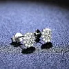 Stud Que Real Diamond Snowflake Kolczyki 0,5ct D kolor vvs1 czyste 925 srebrne dla kobiet ślubne biżuteria 230403