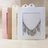 Jewelry Pouches 20pcs Kraft/black/pink Necklace Package& Display Window Hanger Box DIY Wedding Greeting Card/candy/gifts Show Case