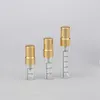 Packing Sprayer Bottles 2ml 3ml 5ml Mini Travel Filling Perfume Tube with Gold Silver Black Metal Pump Spray Cap