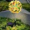 Solaire Fleur Boule Lumière Coloré Extérieur LED Pour Jardin Cour Balcon Décoration Installation Facile Xqmg Pelouse Lampes