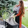 Slaapzakken Pudcoco Geboren Baby Babchair Stroller Swaddle Swaddle Knit Wrap Swaddling Deken Warm Pram Cozy Tenes Car Seat Bag 230404