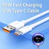 Câble USB Type C de charge rapide 66W 6A pour Xiaomi Redmi POCO Huawei Honor OPPO VIVO OnePlus chargeur de téléphone portable câble USB C