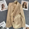 Abiti da donna TIGENA Donna Blazer Giubbotti 2023 Autunno Casual Solido monopetto Manica lunga Donna Coreana All-match Cappotti