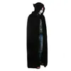 Thème Costume Halloween ample à capuche adulte femmes unisexe Long manteau robe noire cadeau 230404