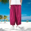 Pantaloni da uomo estivi Slim Crop Harlan Trendy cinturino grande Casual Star Apparel Pantofola per piedi da ragazza