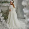 Vestidos de flor de flor de marfim vintage para casamento de manga curta de casamento, vestidos de comunhão Primeira comunhão Reffles Organza Vestido infantil infantil