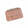 Klassieke Rechthoekige Leren Tas Dames Dubbele Flap Tassen Kalfsleer Designer Koeienhuid Goud Metaal Gematelasseerd Kaviaarketting Clutch Gewatteerde Muti Pochette Handtas Portemonnee