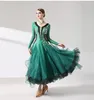 Stage Wear Luxury Green Ballroom Dancing Dress Women 2023 Professional Standard Flamenco Waltz Tango Dance Dresses