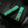 Coltello automatico Green Bounty Hunter a 4 modelli Lama D2 Alluminio aeronautico Coltelli tascabili automatici a doppia azione per autodifesa Micro utensili da taglio