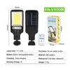 Novelty Lighting Outdoor LED Solar Street Light Waterproof RIR Motion Sensor med 3 belysningslägen för Garden Patio Path Yard Garage Wall Lamp P230403