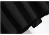 Skirts 150Kg Large Women's Autumn Loose Fold A-Line Ski Board XL 3XL 4XL 5XL 6XL 7XL Black Solid Elastic Waist Skiing 230404