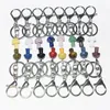 Keychains 20pcs Mushroom Statue Lobster Clip Clasp Key Rings Chains Stone Carved Charms Healing Crystal Pendant For Women Men