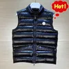 Mens Down Vest Fashion Designer Men Gilet NFC Badge Wholesale Retail Men Puffer Jacket Free Transportation Gilets Winter Necessary Waistcoat Size 1-6