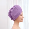 タオル女性マイクロファイバーヘアバス帽子刺繍ホームテリータオル用のバスルームトゥーバンクイック乾燥バスルーム