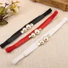 Bälten Kvinnor damer Elastic Bow Wide/Thin Stretch Wrap Buckle Midjeband Midjebälte Band Lamer Fashion Belt Belt Z0404