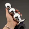 Other Massage Items 3 Style Stainless Steel Huge Butt Plug Anus Stimulator Sex Toys For Men Women Gay Metal Beads Anal Plug Big Erotic Adult Product Q231104