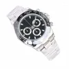 Wristwatches Luxury Men's Automatic Mechanical Watch Stainless Steel Bracelet Panda Eye Black Blue Ceramic Bezel Sapphire