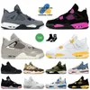 Jumpman 4 4s basketbalschoenen voor heren dames OG Geel Roze Thunder Pine Green Militaire Black Cat White Oreo Sail Seafoam Cool Grey J4 Frozen Moment Vivid Sulphur Sneaker