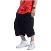 Plus -storlek sommar avslappnad shorts män bomullsgods shorts med stor ficka lös baggy hip hop shorts Bermuda militära manliga kläder W248V