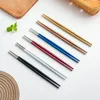 Dinnerware Sets 1 Pair Japanese Chopsticks Alloy Non-slip Sushi Sticks Chinese Gift Reusable Tableware Dinning Chopstick