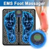 Masseur de pieds EMS Tapis de massage des pieds électrique Tens Stimulateur musculaire Coussin de pied pliable Acupuncture pulsée Soulagement de la douleur Circulation sanguine 230403