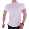 Heren t -shirts sport t -shirt mode klassiek strak fatabele sweatabsorbing quickdrying fitness geavanceerde outdoor korte mouw 230404