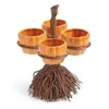 Plates Halloween Pumpkin Snack Bowl Broom Holder Storage Rack Ceramic Shell Dish Decorative Fruit