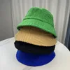 버킷 모자 새로운 여성/남성용 타월 버킷 모자 캐주얼 스트라이프 흑백 일광욕 모자 231104
