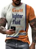 Heren T -shirts T -shirts 3D Castrol Gedrukte korte mouw Gulf Tops Fashion Oil T -shirt voor motorfiets T -shirt Oversized T -stukken 230404