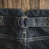 Erkek Kot Maden Klasik Denim Vintage Düz Koyu Kenar 14 oz Kadın Slim Fit Amekaji Pantolon için Kaliteli Pantolon 230404