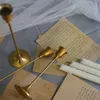 Держатели свечей простые моменты 3 PCSet Retro Bronze Wedding Party Vintage Metal Stick Home Decor Рождество 230403