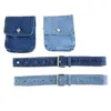 Ceintures Femmes Denim Ceinture avec boucle Poche amovible Jean pour robe