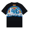 1 Mens Design T-shirt Spring Summer Color Sleeves Tees de férias de manga curta Letras casuais