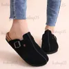 Litfun Four Seasons Retro Boston Clogs For Women Outdoor New Trendy Soft Cork Sole Mules Slippers Classic Suede Home Casual Shoe T231104