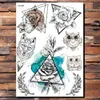 5 PC Temporära tatueringar Sexig akvarell Flower Lavendel Tillfälliga tatueringar för kvinnor Girls Sticker Fake Tatoos Body Art Realistic Tattoo Sheets Flora Z0403