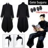 Cosplay Anime Jujutsu Kaisen Geto Suguru Cosplay Parrucca uniforme scolastica nera Costume di Halloween per uomo
