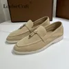 Jurk Schoenen Zomer Lopen Vrouwen Loafers Zwart Suede Comfortabele Slip Op Platte Metalen Slot Kwastje Causale Mocassin Echt Leer 230404