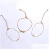 Bangle Wholesale New Fashion Design Gold Plated Chain Ankel Armband Love Drop Delivery Jewely Armelets Dh98z