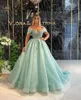 Feestjurken luxe elegante avondjurken van de schouder kralen appliques geplooide bal jurk vrouwen prom plus size custom made made