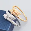 argent sterling plaqué bracelets bracelets pour femmes hommes or diamant luxe lien designer bijoux de haute qualité Fashion Party cadeaux de mariage de Noël filles d'anniversaire