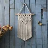 Arazzi 2 pezzi Macrame appeso a parete uncinetto tessuto arazzo murale arredamento rustico boho bohémien arte nappe lvory crema