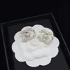 Boucles d'oreilles de marque de luxe en argent 925 pour femmes, boucles d'oreilles créoles de haute qualité en acier titane, boucles d'oreilles en or 18 carats, cadeau