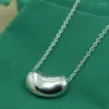 Catene BABYLLNT Ciondolo pisello con ciondolo classico Collana in argento sterling 925 Gioielli da donna Regalo per festa di fidanzamento per matrimonio di San Valentino